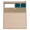 Hartô Gaston wall desk, 60 cm, oak - brass - petrol blue