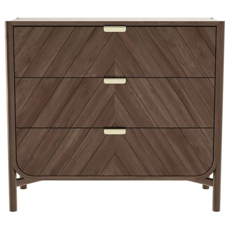 Hartô Marius chest of drawers, wide, walnut