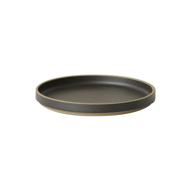 Hasami Porcelain Plate, 185 mm, black