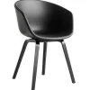 HAY About A Chair AAC23, black oak - black leather