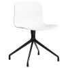 HAY About A Chair AAC10 office chair, white 2.0 - black aluminium