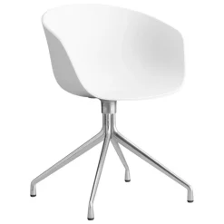 HAY About a Chair AAC20, white 2.0 - polished aluminium