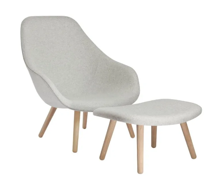 HAY About A Lounge Chair AAL92, lacquered oak - Divina Melange 120