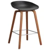 HAY About A Stool AAS32, 65 cm, black 2.0 - lacquered walnut-steel