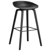 HAY About A Stool AAS32, 75 cm, black 2.0 - black lac. oak - steel