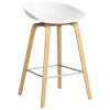 HAY About A Stool AAS32, 65 cm, white 2.0 - lacquered oak - steel
