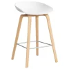 HAY About A Stool AAS32, 65 cm, white 2.0 - soaped oak - steel