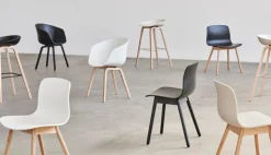 HAY About A Stool AAS32, 75 cm, white 2.0 - soaped oak - steel