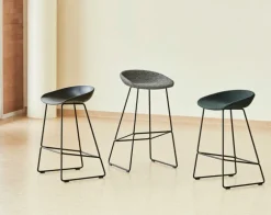 HAY About A Stool AAS38 bar stool, 65 cm, black 2.0 - black - black