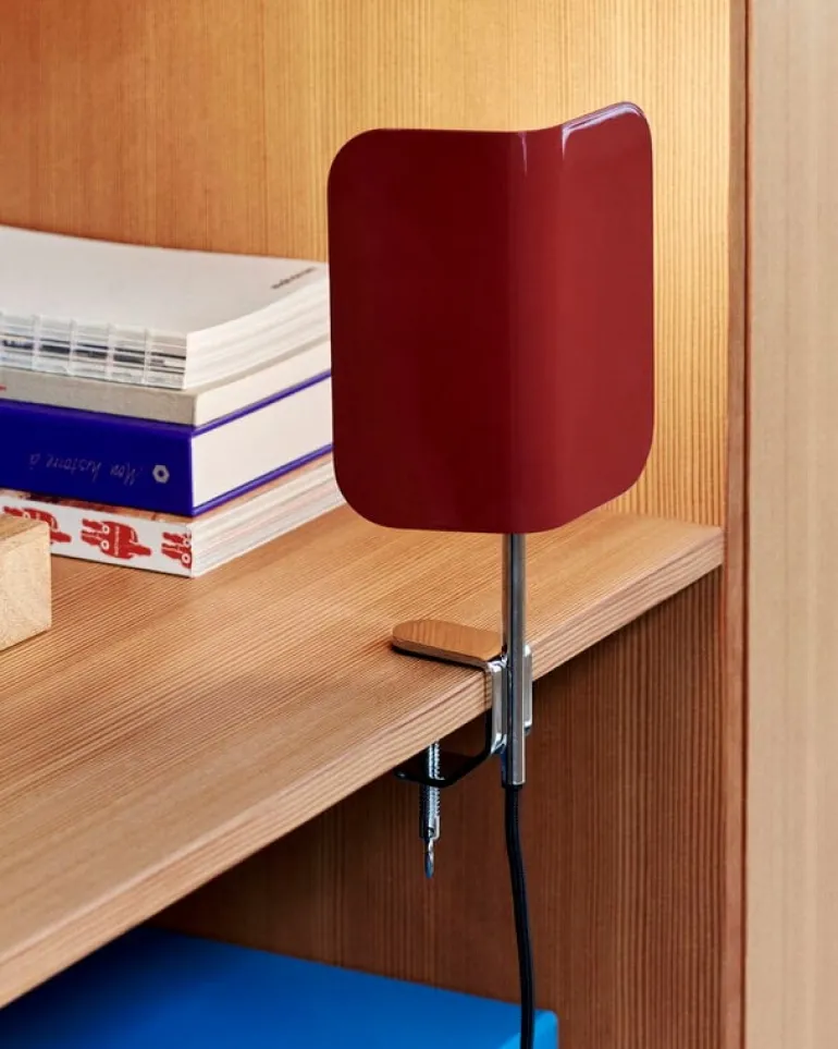 HAY Apex clip lamp, maroon red