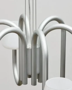 HAY Apollo chandelier 745, white opal glass