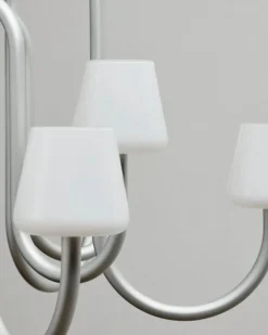 HAY Apollo chandelier 745, white opal glass