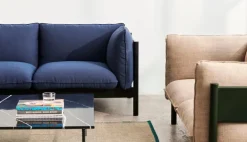 HAY Arbour Eco 2-seater sofa, Vidar 472 - black beech