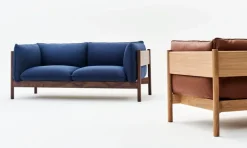 HAY Arbour Eco 2-seater sofa, Vidar 472 - black beech