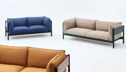 HAY Arbour Eco 2-seater sofa, Steelcut Trio 796 - oak