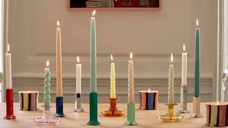 HAY Arcs candleholder, L, red