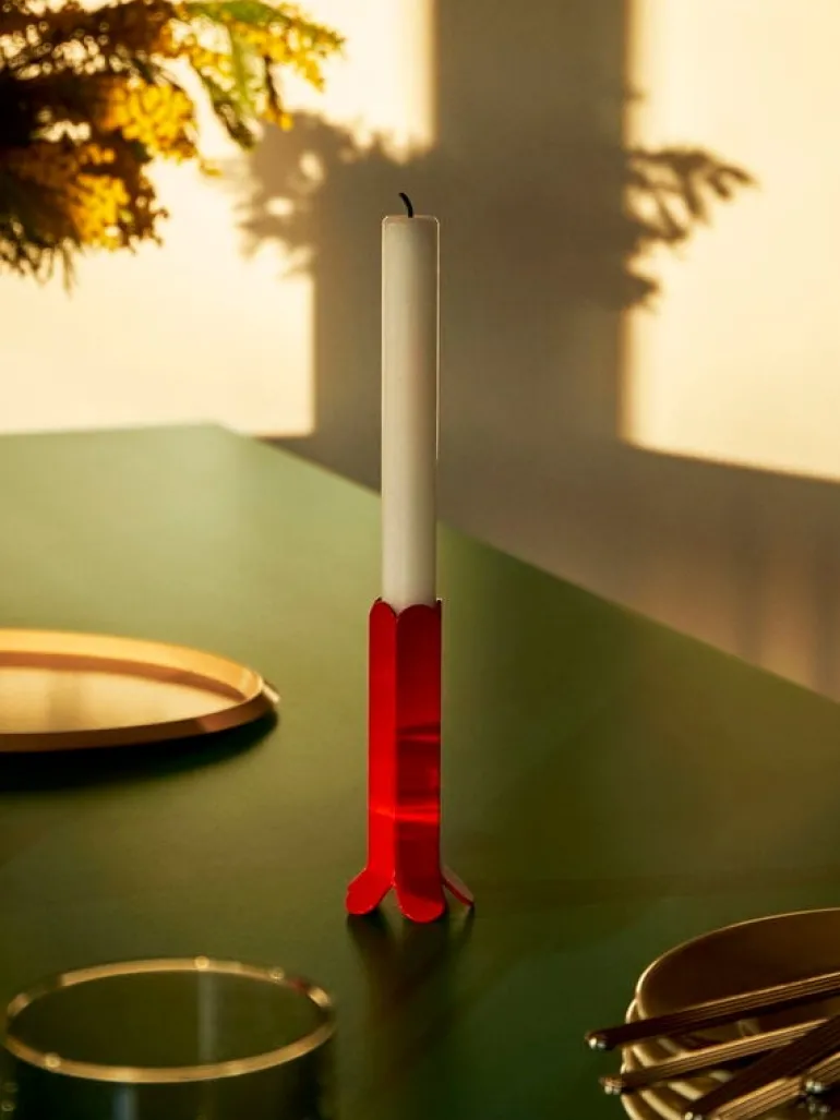 HAY Arcs candleholder, L, red