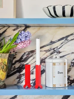 HAY Arcs candleholder, L, red