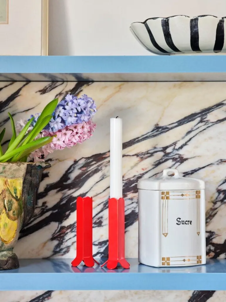 HAY Arcs candleholder, L, red