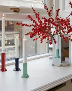 HAY Arcs candleholder, L, red