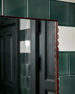 HAY Arcs Mirror rectangle, large, burgundy