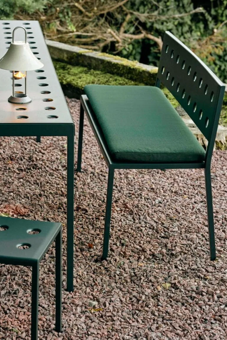 HAY Balcony Dining bench cushion, palm green