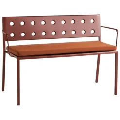 HAY Balcony Dining bench w. armrest 114 x 52 cm, iron red