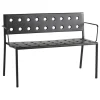 HAY Balcony Dining bench w. armrest 114 x 52 cm, anthracite