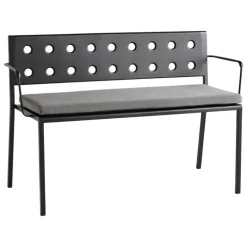 HAY Balcony Dining bench w. armrest 114 x 52 cm, anthracite