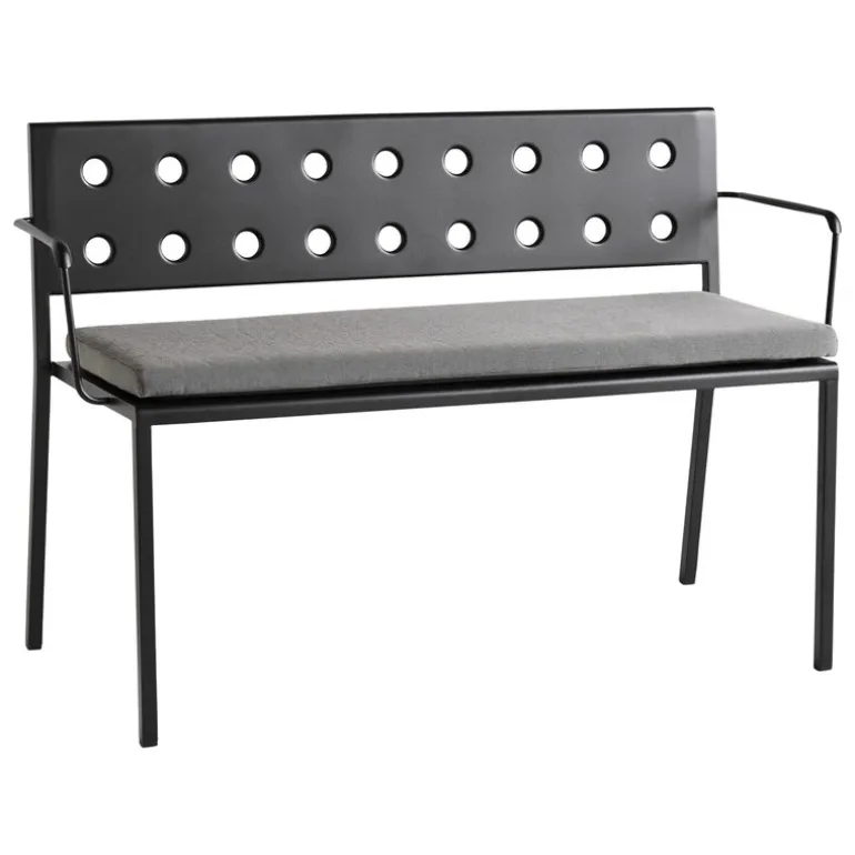 HAY Balcony Dining bench w. armrest 114 x 52 cm, anthracite