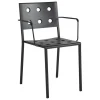 HAY Balcony dining chair with armrest, anthracite