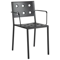 HAY Balcony dining chair with armrest, anthracite