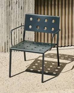 HAY Balcony lounge armchair, dark forest