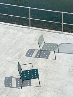 HAY Balcony lounge armchair, dark forest