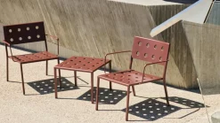 HAY Balcony lounge armchair, iron red