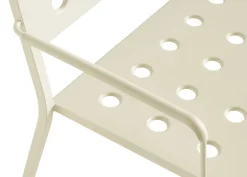 HAY Balcony Lounge bench w. armrest, 121,5 x 69 cm, chalk beige