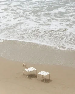 HAY Balcony low table, 50 x 51,5 cm, chalk beige