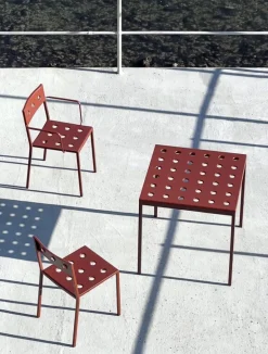 HAY Balcony table, 75 x 76 cm, iron red