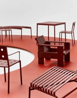 HAY Balcony table, 75 x 76 cm, iron red