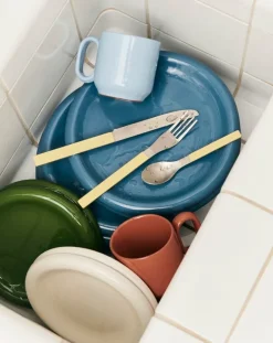 HAY Barro plate, set of 2, 24 cm, dark blue