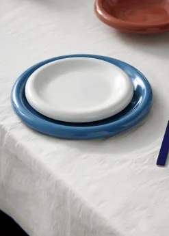 HAY Barro plate, set of 2, 24 cm, dark blue