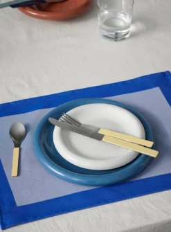 HAY Barro plate, set of 2, 24 cm, dark blue