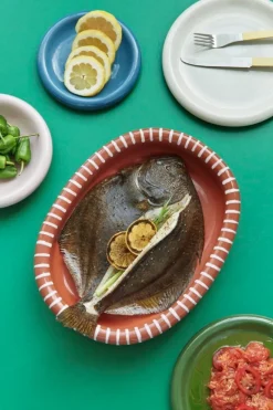 HAY Barro plate, set of 2, 18 cm, dark blue