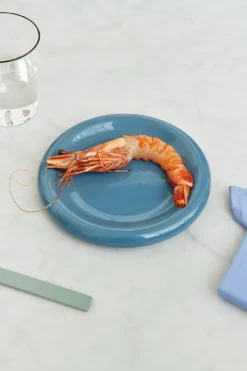 HAY Barro plate, set of 2, 18 cm, dark blue