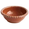 HAY Barro salad bowl, L, natural teracotta with stripes