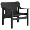 HAY Bernard lounge chair, black oak - black canvas