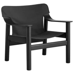 HAY Bernard lounge chair, black oak - black canvas