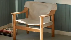 HAY Bernard lounge chair, oak - canvas