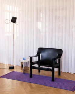 HAY Bernard lounge chair, black oak - black leather