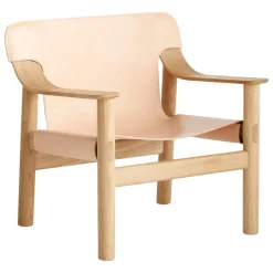 HAY Bernard lounge chair, oak - natural leather